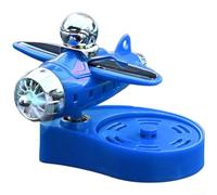 Floweringbeter Solar Energy Driven Car Air Freshener Featuring Rotating Aircraft Ornament, Dashboard Attachment With 360 Degree Rotation And Effective Fragrance Release(Blue)