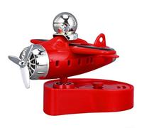Floweringbeter Solar Energy Driven Car Air Freshener Featuring Rotating Aircraft Ornament, Dashboard Attachment With 360 Degree Rotation And Effective Fragrance Release(Red)