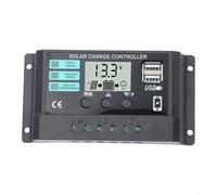 Floweringbeter Stable 12V 24V Solar Charge Regulator With LCD Display For Real-Time Battery Voltage Charging Current And System Status Monitoring(30A)