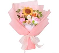 Floweringbeter Sunflower Bouquet Produced Via Traditional Hand Crochet Methods For Distinctive Visual Texture And Organic Feel(AD)