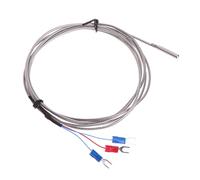 FlowerPEI RTD PT100 Temperature Sensor Thermocouple with 2m 3 Cable Wires Stainless Steel Thermocouple Probe for -50~400°C Temperature Controller