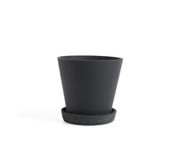Flowerpot Jar With Saucer L Black