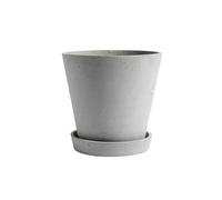 Flowerpot Jar With Saucer XL Gray