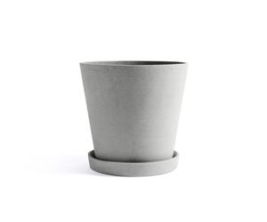 Flowerpot Jar With Saucer XXL Gray