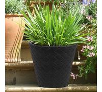 Flowerpot " Matuba " ø35cm H32cm Plants Planter Black Decoration Plastic