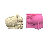 Flowerpot Silicone Mold Sitting Astronaut Shaped Planter | Concrete for, Silicone for Hand-Making Plant Flowerpots, Garden Decorations