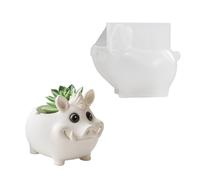 Flowerpot Silicone Wild Boar Planter Mold for Making Resin Jewelry Decorative Multiple Crafting Materials Boar Succulents Silicone Mold