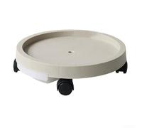 Flowerpot tray base with removable design and rotating wheels, plastic material tailored for garden and indoor plant care, supports multiple sizes (350mm)