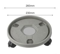 Flowerpot Tray with Reliable Wheel Design for Convenient Plant Arrangement (Gray)