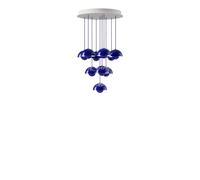 Flowerpot VP10 Chandelier 10 Pcs Ø53 Cobalt Blue