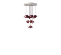 Flowerpot VP10 Chandelier 10 Pcs Ø53 Dark Plum