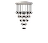 Flowerpot VP10 Chandelier 31 Pcs Ø89 Chrome