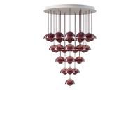 Flowerpot VP10 Chandelier 31 Pcs Ø89 Dark Plum
