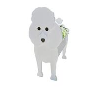 Flowerpots Dog Flower Pot Multiple Pet Dog Breeds Garden Pots DIY PVC Flower Planter Garden Home Decor Plant Pot (Color : Poodle, Size : 34 * 24cm)