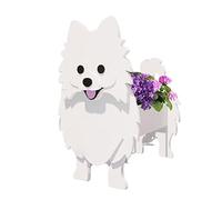 Flowerpots Dog Flower Pot Multiple Pet Dog Breeds Garden Pots DIY PVC Flower Planter Garden Home Decor Plant Pot (Color : Pomeranian, Size : 34 * 24cm)