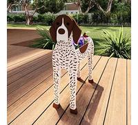 Flowerpots Dog Flower Pot Multiple Pet Dog Breeds Garden Pots DIY PVC Flower Planter Garden Home Decor Plant Pot (Color : Shorthaired Pointer, Size : 34 * 24cm)