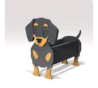 Flowerpots Dog Flower Pot Multiple Pet Dog Breeds Garden Pots DIY PVC Flower Planter Garden Home Decor Plant Pot (Color : Dachshund, Size : 34 * 24cm)