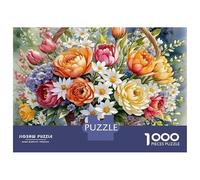 Flowers 1000 Piece Educational Games Funny And Artistic Perfect for Relaxation Beautiful Puzzle Home Decoration Birthday Gifts 52x38cm/1000pcs