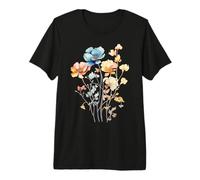 Flowers Abstract Watercolor Graphic Premium T-Shirt