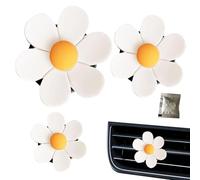 Flowers Air Fairseteur for Cars - Daisy Vent Clips, 3 Pieces Charm Air Reformer for Ventilation Sostes, Decoration of Sweet FLOWERS, LONG-SLAST-SLASTING PARCH for the