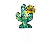 Flowers And Animals Series 2D Acrylic Decorative Plug Props for Outdoor Garden Pots and Planters (B, 7X10X1cm)