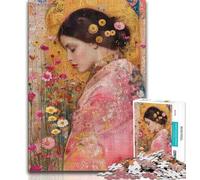 Flowers And Beauties 1000 Pieces Jigsaw Puzzle For Adults Teens,Stress Reliever Difficult Challenge Deal As Gifts for The Whole Family (75x50cm)