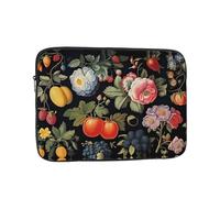 Flowers and Berries Laptop Sleeve Case 10 Inch Suitable for Notebook Computer Tablet Traveling Carrying Simple Case