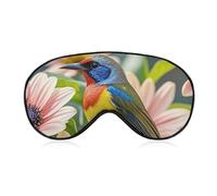 Flowers and Birds Eye Mask for Women & Men, Breathable & Adjustable Eye Cover, Ultra Soft Sleep Mask, Lightweight Travel Blindfold for Airplane, Nap, Night Sleeping