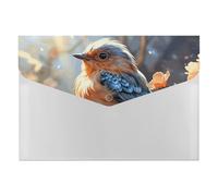 Flowers and Birds File Folder, Plastic Accordion File Folders with 6 Pockets, Expanding File Organizer with Snap Closure, Portable Document Paper Organizer, Office Supplies Filing Folders