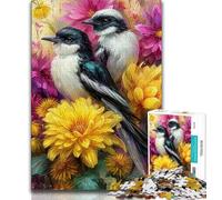 Flowers And Birds Jigsaw Puzzles for Teenagers 1000 Piece,for Educational Game Challenge Toy for Is Ideal As A Gift for The Whole Family 50x75cm