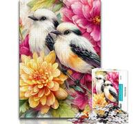 Flowers And Birds Puzzles 1000 Pieces for Teenagers,Help The Brain Exercise Addictive Toys to Cultivate Patience Parent-child Interaction (38x26cm)