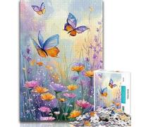 Flowers And Butterflies Jigsaw Puzzles for Teenagers 1000 Piece,Educational Games Home Decoration Suitable for Desktop Decoration (50x75cm)