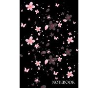 Flowers and butterflies Notebook: Graphic flowers & butterflies. 120 papers, lined, 6" x 9"