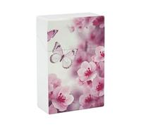 Flowers and Butterfly Cigarette Case for Men, Plastic Box for Smoke, Portable Waterproof Smoking Boxes for Woman, Cigarettes Smoking Accessories, Christmas Day Gift