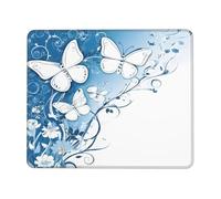 (Flowers and Butterfly) Printed Mousepad 8.3 x 10.3 in, Waterproof Non-Slip Mouse-Pad Rubber Base for Laptop Desktop Mat for Home Office Desk Decor