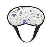 Flowers and Cornflowers Daisies Print Blackout Sleep Mask - Side Sleeper Eye Cover, Soft Comfort, Perfect for Travel, Meditation