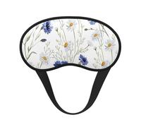 Flowers and Cornflowers Daisies Print Sleep Mask for Side Sleepers Cute Blackout Eye Mask Shades Cover for Home or Travel