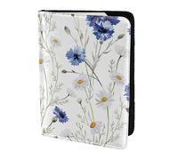 Flowers And Cornflowers Daisies Printing Passport Holder, Travel Essentials,Card And Passport Anti Theft Wallet,Sized To Fit All Standard Passports
