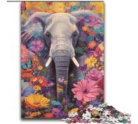 Flowers And Elephants 2000 Piece Jigsaw Puzzle for Adults And Teenagers, Interesting Stress Reduction Parent-child Interaction (70x100cm)