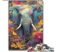 Flowers And Elephants Jigsaws Puzzles 2000 Pieces for Teenagers Gifts, Challenging Game Gifts for Is Ideal As A Gift for The Whole Family (70x100cm)