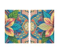 Flowers And Hawaiian Tribal Patterns Passport Holder Passport Wallet PU Leather Passports Protective Cover Slim Travel Accessories