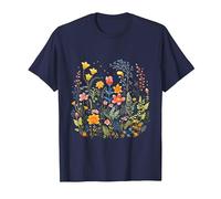 Flowers and Herbs Herbal Healing Power Flower T-Shirt, Men, Navy Blue, 5X-Large