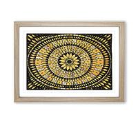 Flowers and Leaves by Julie De Graag Framed Wall Art Print A2 Oak
