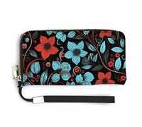 Flowers And Nature RFID Blocking Wallet for Women,Clutch With Change Pocket, Wristlet Wrist Strap with Card Slots