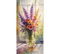 Flowers and Plants Diamond Painting Kits for Kids Adults, Full Drill DIY Diamond Art, Easy to Create Craft for Beginners, Craft Gift for Friends & Family, Home Wall Decoration (Sill 80x160cm) R-192