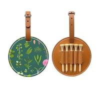flowers and plants Printed Golf Tee Storage Bag - Portable Storage, Easily Organize Tees, Brown, One Size, Art Deco