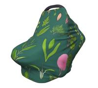 flowers and plants Versatile full-print Stroller Chair Cover/Nursing Cover, specially designed for your baby