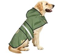 Flowers And Plants Waterproof Dog Raincoat And Rain Jacket With Hood, Reflective Strips And Adjustable Belly Strap, Fits Small To Large Dogs