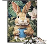 Flowers And Rabbits 1000 Pieces Jigsaw Puzzle for Adults& Teens, Challenging Game Toys Every Piece Is Unique - Challenging Family Fun Game (26x38cm)