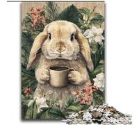 Flowers And Rabbits Jigsaw Puzzles for Adults 2000 Jigsaws, Suitable for Ages 14 And Up Family Fun It Is Ideal As A Gift for The Whole Family (70x100cm)